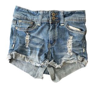 Rue21 Jean Short Junior 3 Mid rise Distressed (Sz 3/4 W13)